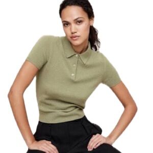 Banana Republic Lightweight Cashmere Short-Sleeve Sweater Polo